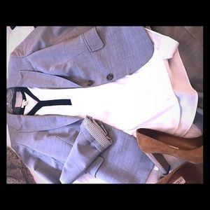 Banana Republic gray linen Blazer/suit